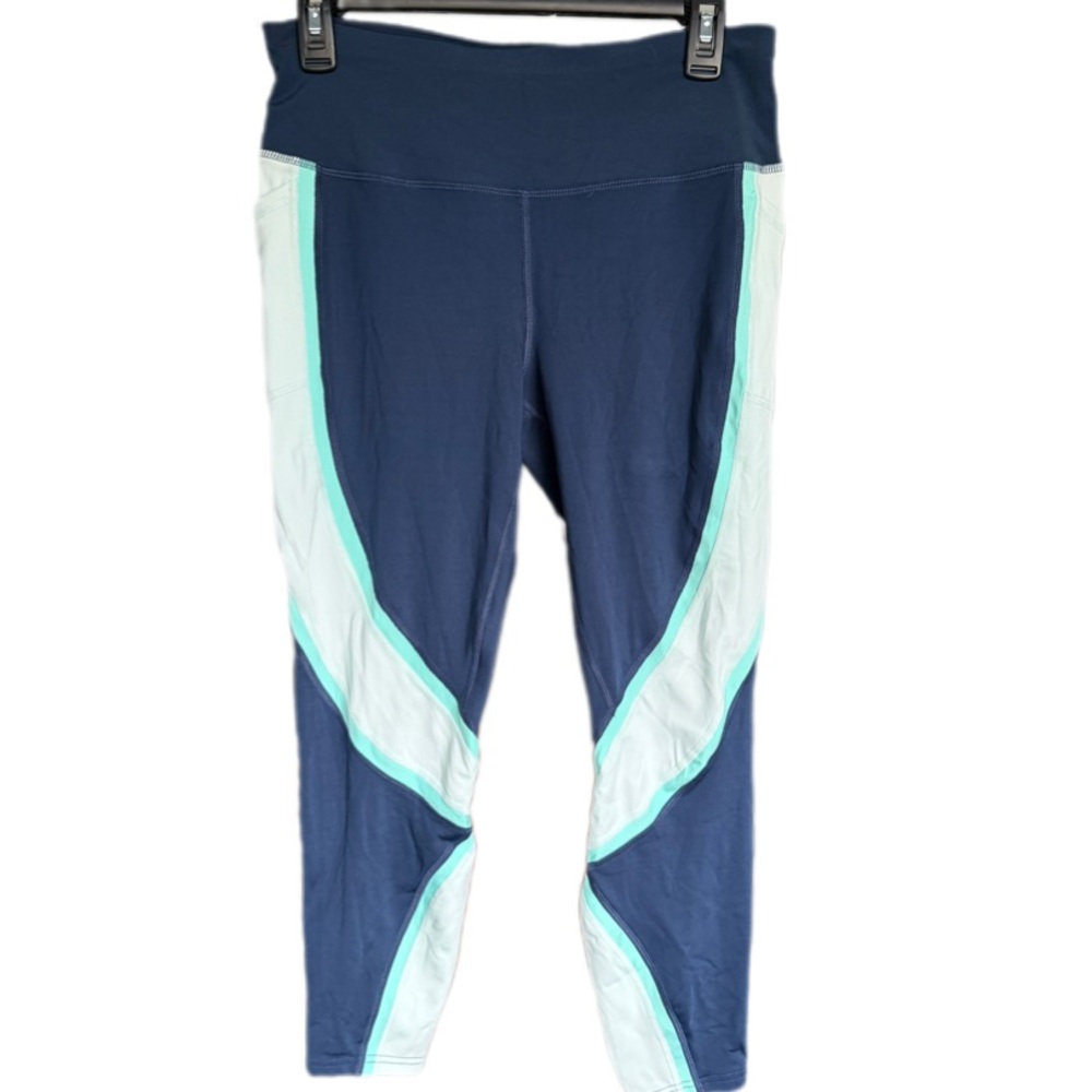 Avia Blue Colorblock High Rise Leggins Size Medium - Picture 3 of 15